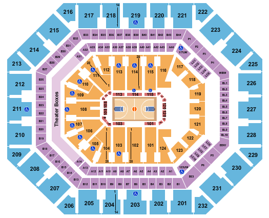 Mortgage Matchup Center NBA All-Star Game Seating Chart
